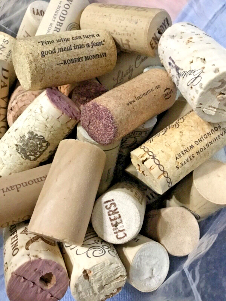 Wine Corks for Crafting  100+ corks Assorted Wine Types and Names