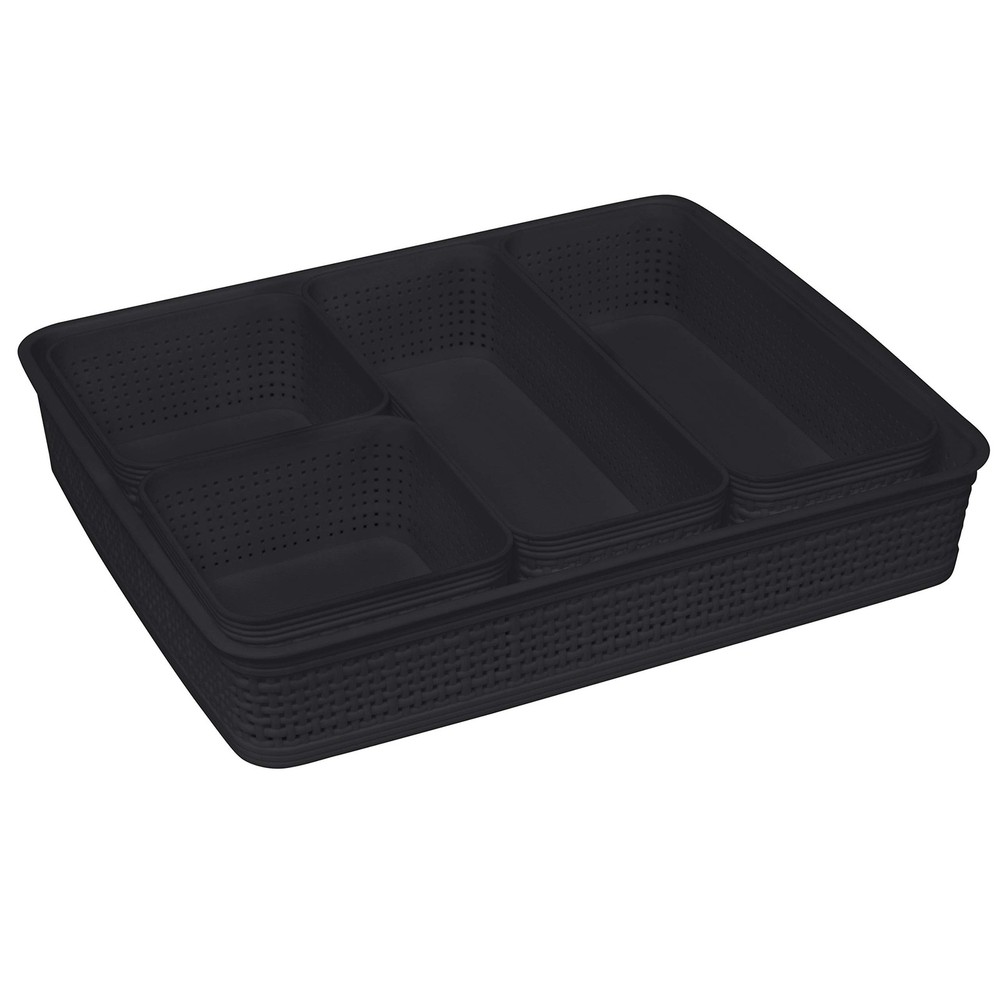 Simplify 5 Piece Organizing Set | Multiple Size Bins | Multipurpose | Office ...