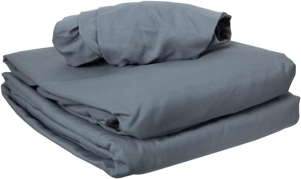 Microfiber 3-Piece Massage Sheet Set, Cool Grey – Stain Resistant Luxury