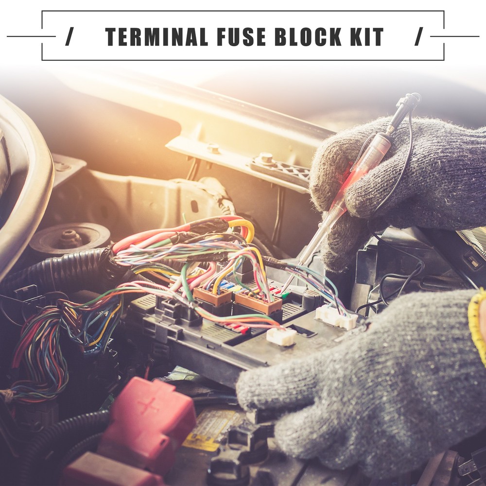 1 Set Auto 200A MRBF Terminal Fuse Block Double Studs Max Voltage 58V for Car