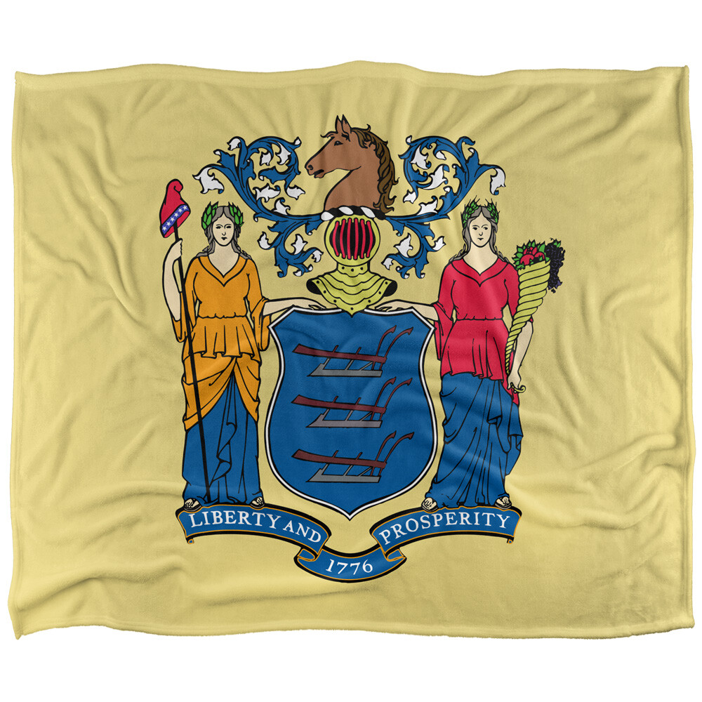 New Jersey Flag Silky Touch Super Soft Throw Blanket, 50"x60"