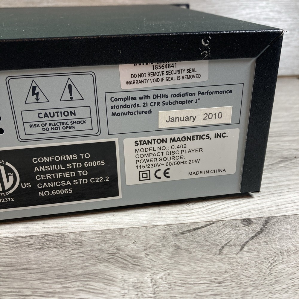 Stanton C.402 Professional Rackmount CD Player - Tested Working
