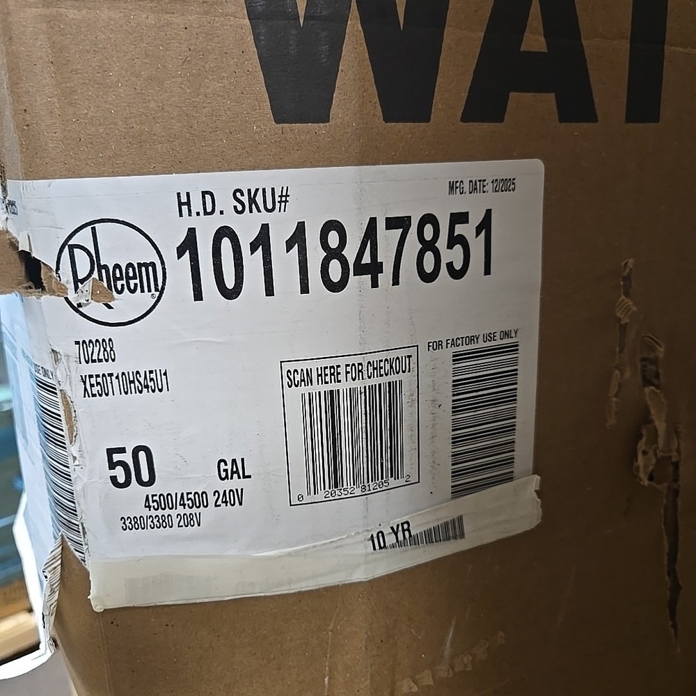 *READ DESC* Rheem Hybrid ProTerra Smart Tank 50 Gal. Water Heater XE50T10HS45U1