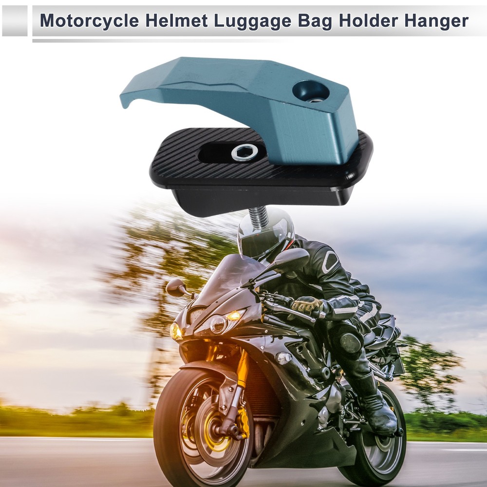 Alluper Alloy Rectangular Hook for Mini Motorcycle 1 Set Light Blue