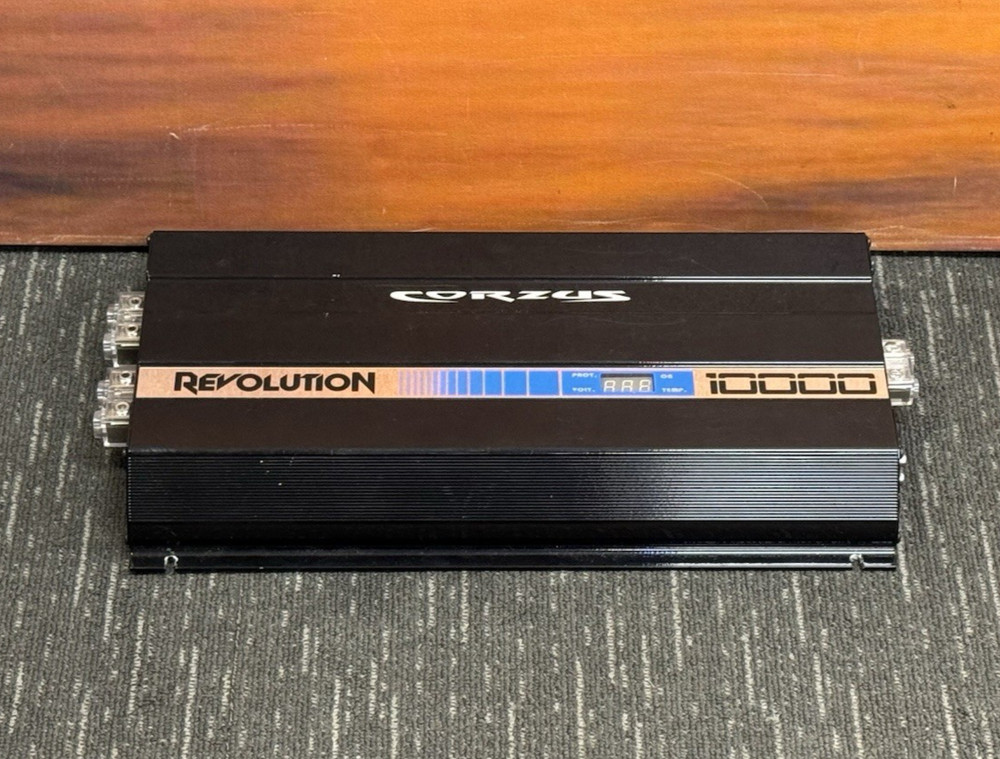 Corzus Revolution MD10000 10K W RMS 1 Channel 1 OHM Low Volt Amp w/ DSP