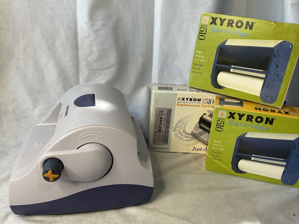 Xyron Creative Station 510 Sticker Maker Laminator PLUS 3 Replacement Cartridges