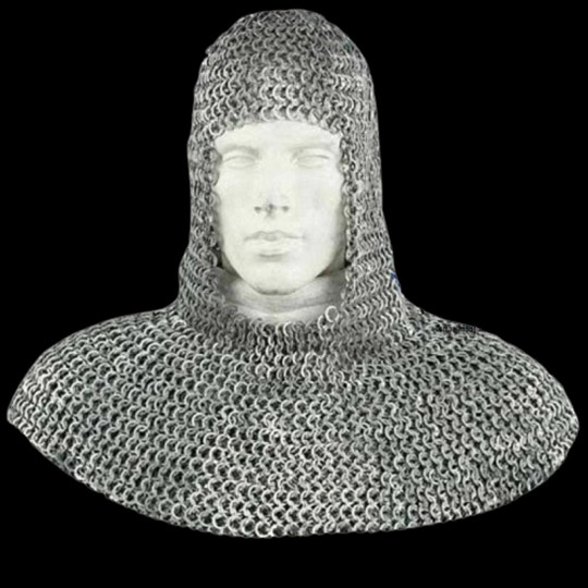 Medieval Chainmail Coif | 6mm Round Riveted Rings with Flat Washer