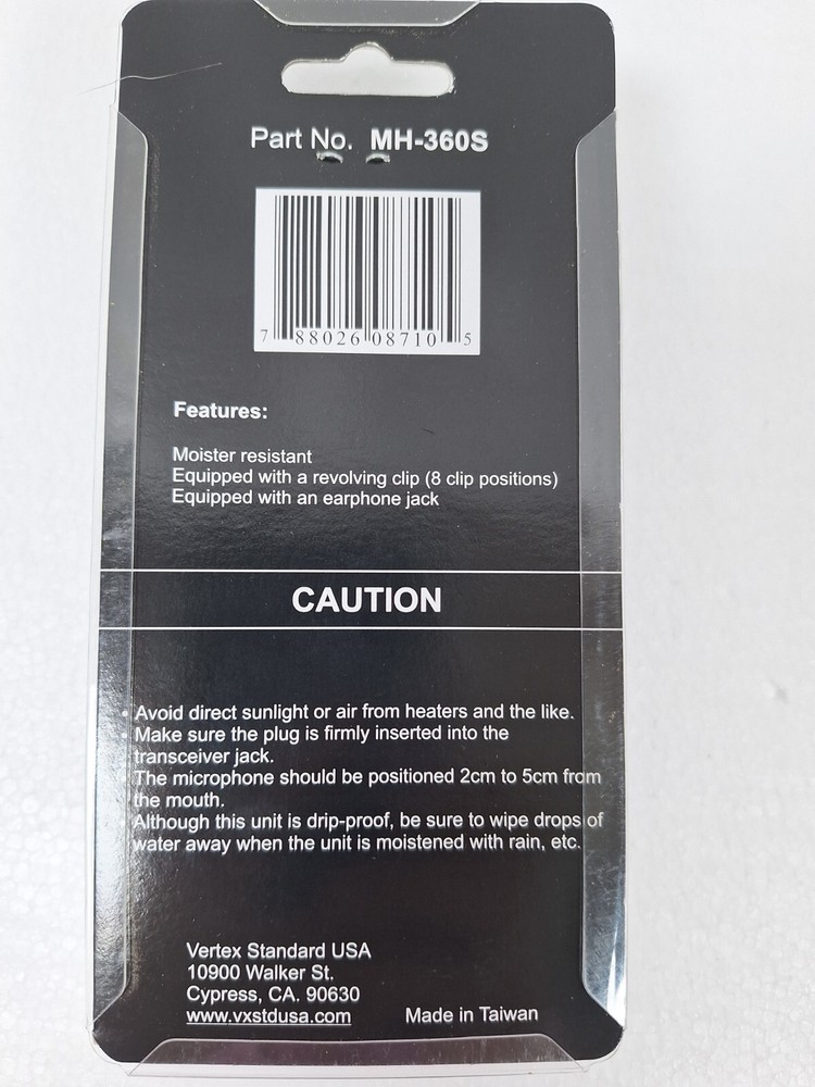 NEW Vertex Standard MH-360s Compact Speaker Microphone
