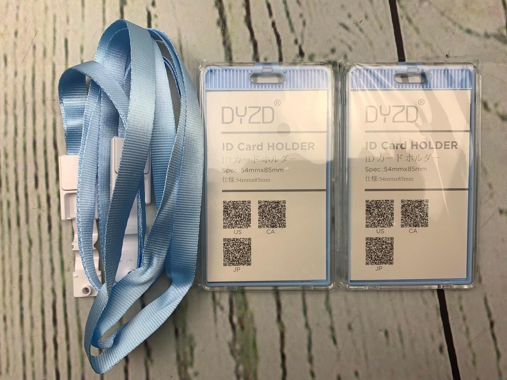 Multifunction Waterproof Badge Holder ID Holders Lanyards Soft Rubber Light Blue