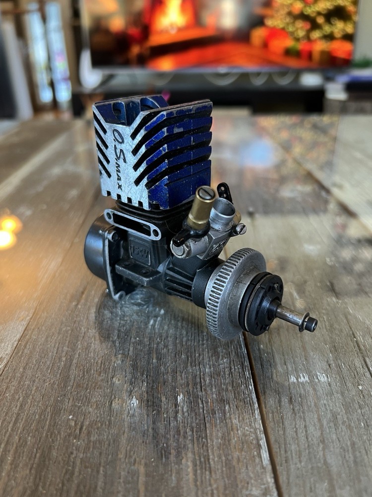 O.S. Max 15 CV Nitro R/C Motor Original, Pull-start, Carb, Shockwave Good Comp