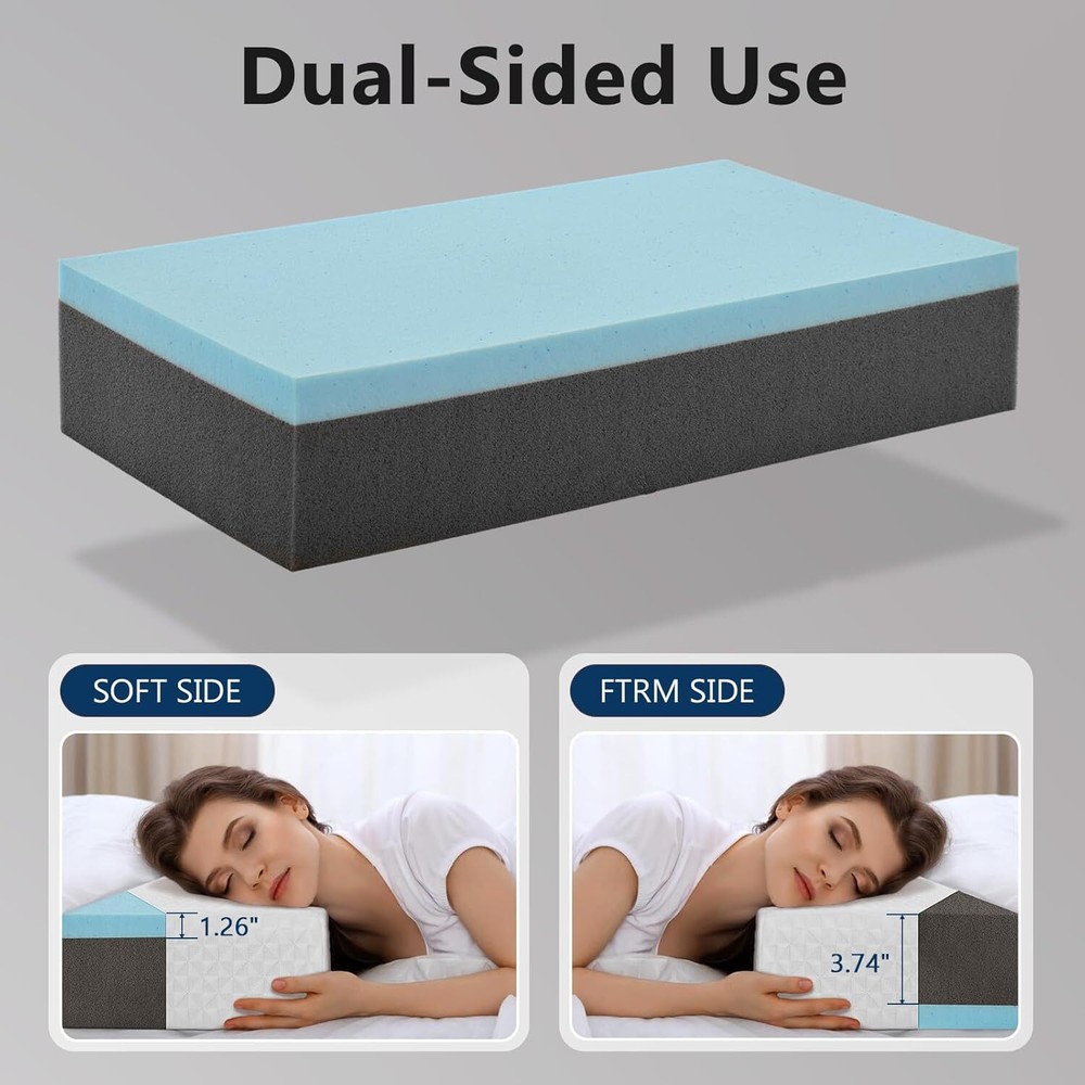 Cube Pillow Pro for Side Sleepers Memory Foam Bed Pillow Soft Pillow Supportive