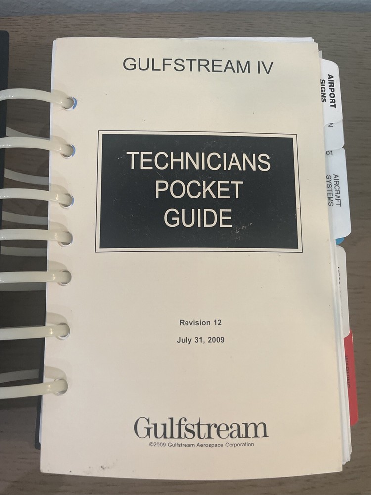 Gulfstream IV Technician Pocket Guide Revision 12 2009