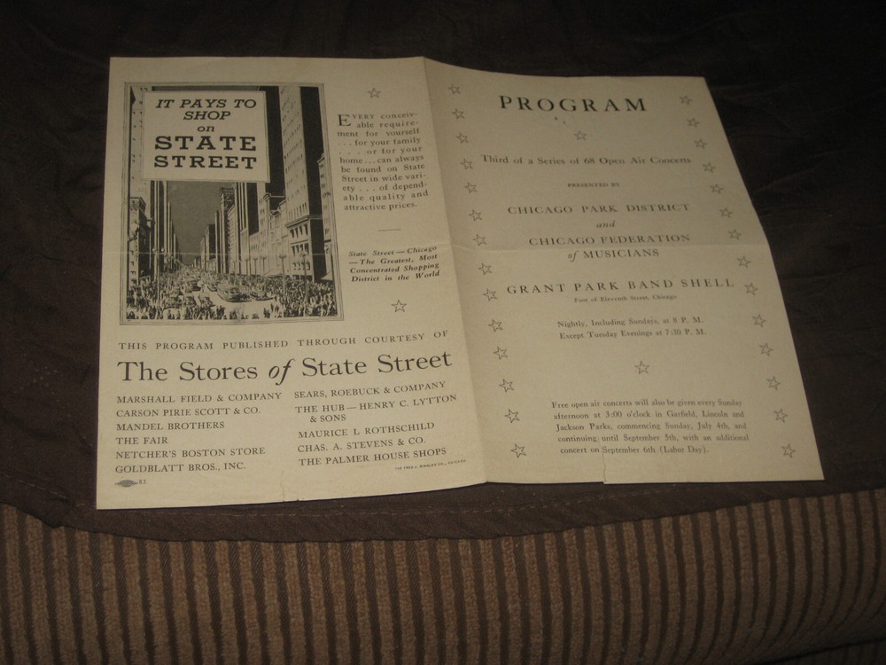 TITO SCHIPA SIGNED PROGRAM GRANT PARK 1937 PSA/DNA