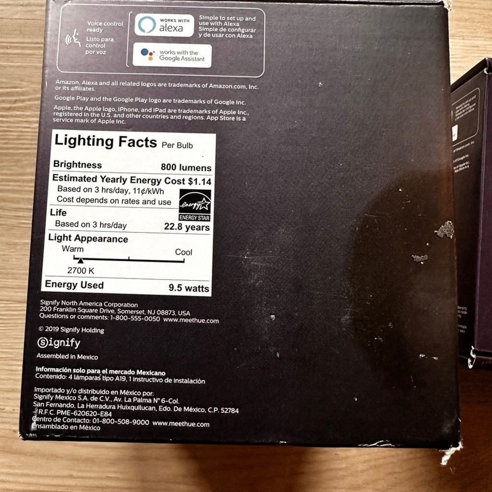 Philips Hue Smart Lighting Bundle A19 Bulbs + Color Lightstrip Plus