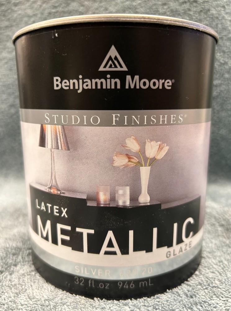 Benjamin Moore Studio Effects SILVER Metallic Glaze Qt.    (NO LONGER MADE)
