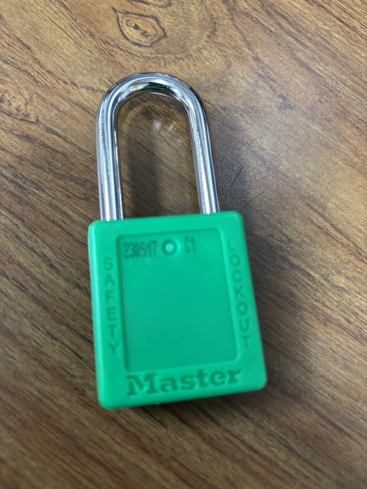 Master Lock 410Grn Zenex Thermoplastic Safety Padlock 3 Pack