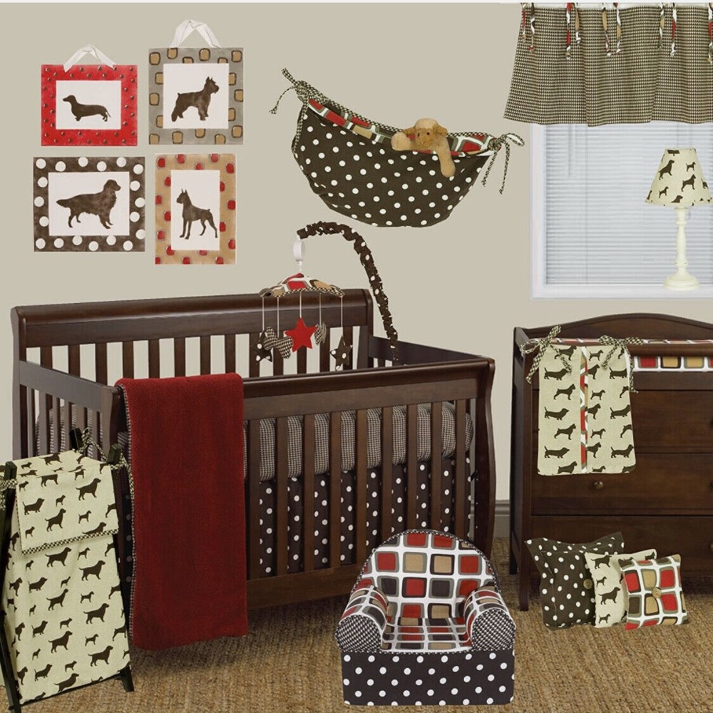 Cotton Tale Designs Houndstooth 9pc Crib Bedding Set