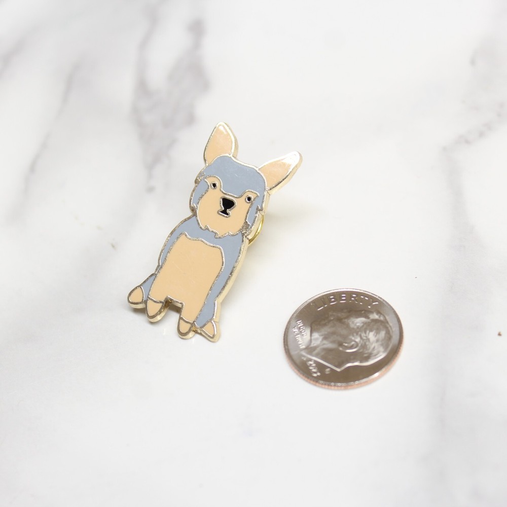 Dog Enamel Lapel Pin Schnauzer?
