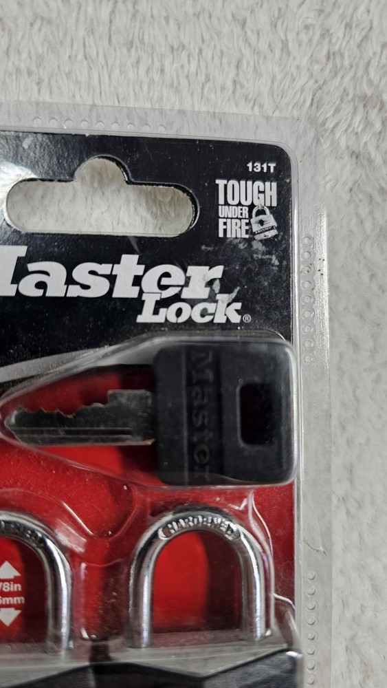 Master Lock 131T Hardened Steel Covered Solid Body Padlock 1-3/16 in. 2 Pack