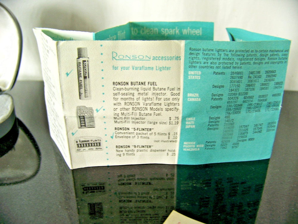 VINTAGE RONSON TORNADO LIGHTER ORIGINAL CASE -GERMANY