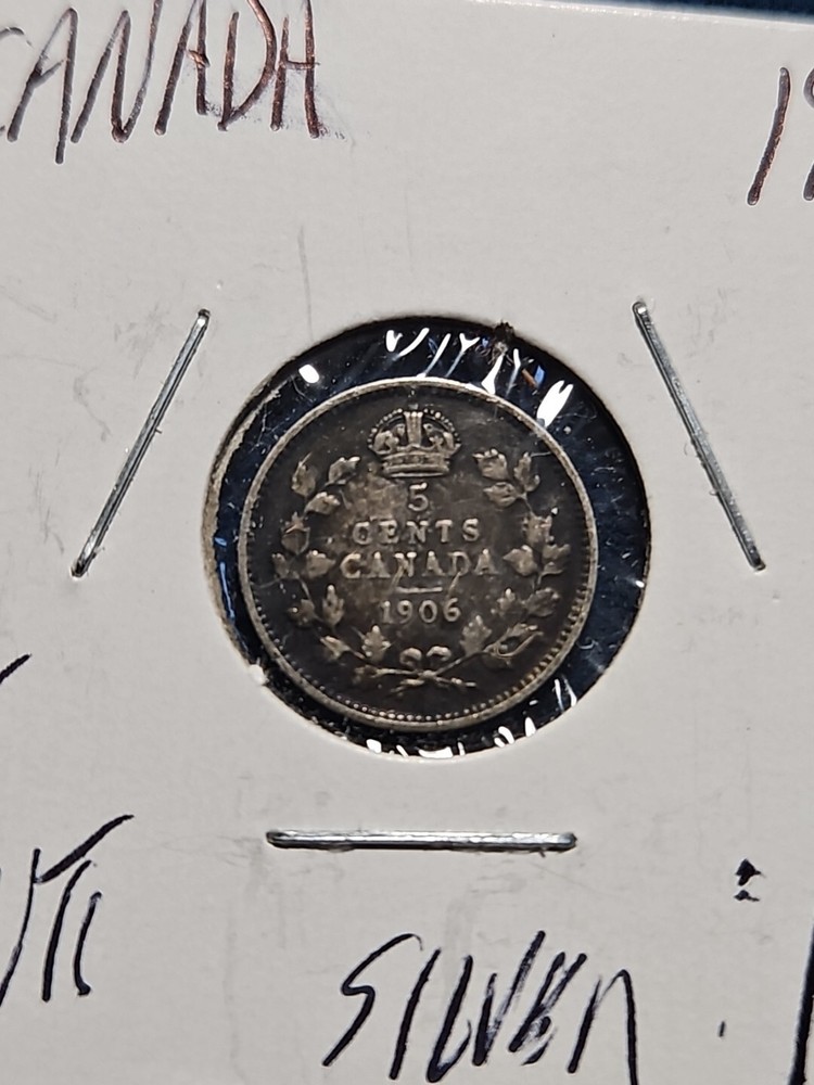 1906 Canada Silver Five Cent  / 5 Cent