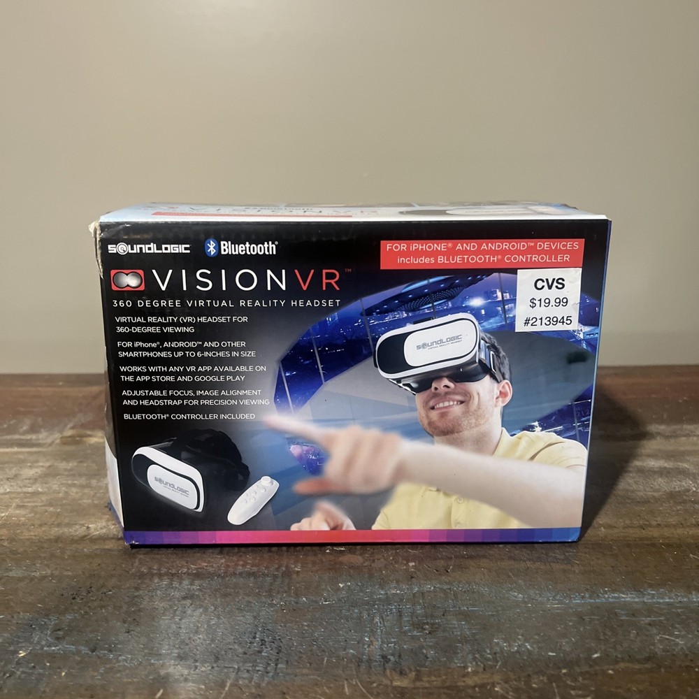Soundlogic Vision VR 360 Degree Virtual Reality Headset & Controller NM🦄