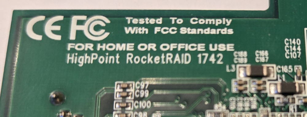 HighPoint RocketRAID 1742 4-Channel PCI SATA 3Gb/s RAID Controller