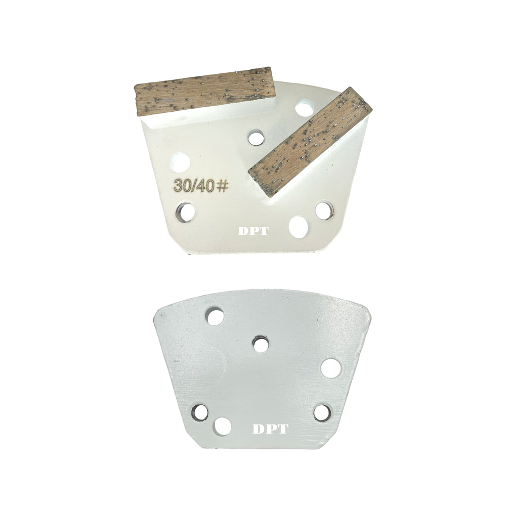 3 Pack Trapezoidal Diamond Grinding Discs for Bolt on Grinders Soft Bond 30 Grit