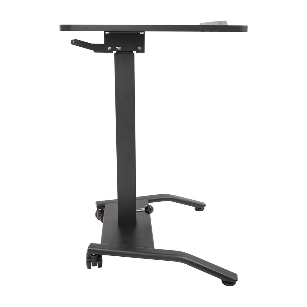 Adjustable 25.5?? Rolling Podium Desk Standing Lifting Computer Desk Black