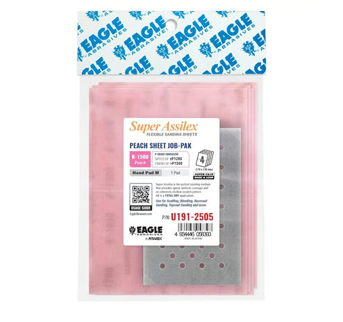 Eagle Abrasives Assilex Sheets-Peach w/ M Pad