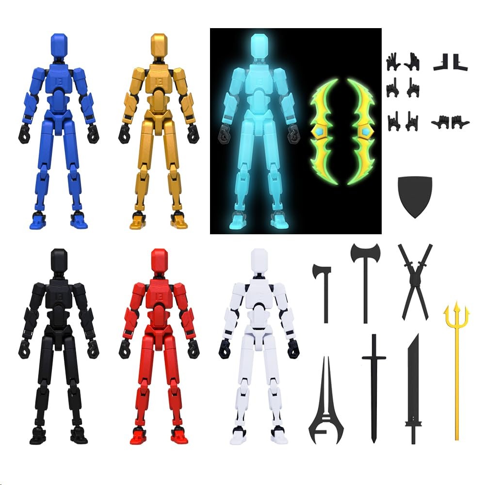 MerryXD 6 Pack Assembly Completed T13 3D Action Pocket-size, 6pack