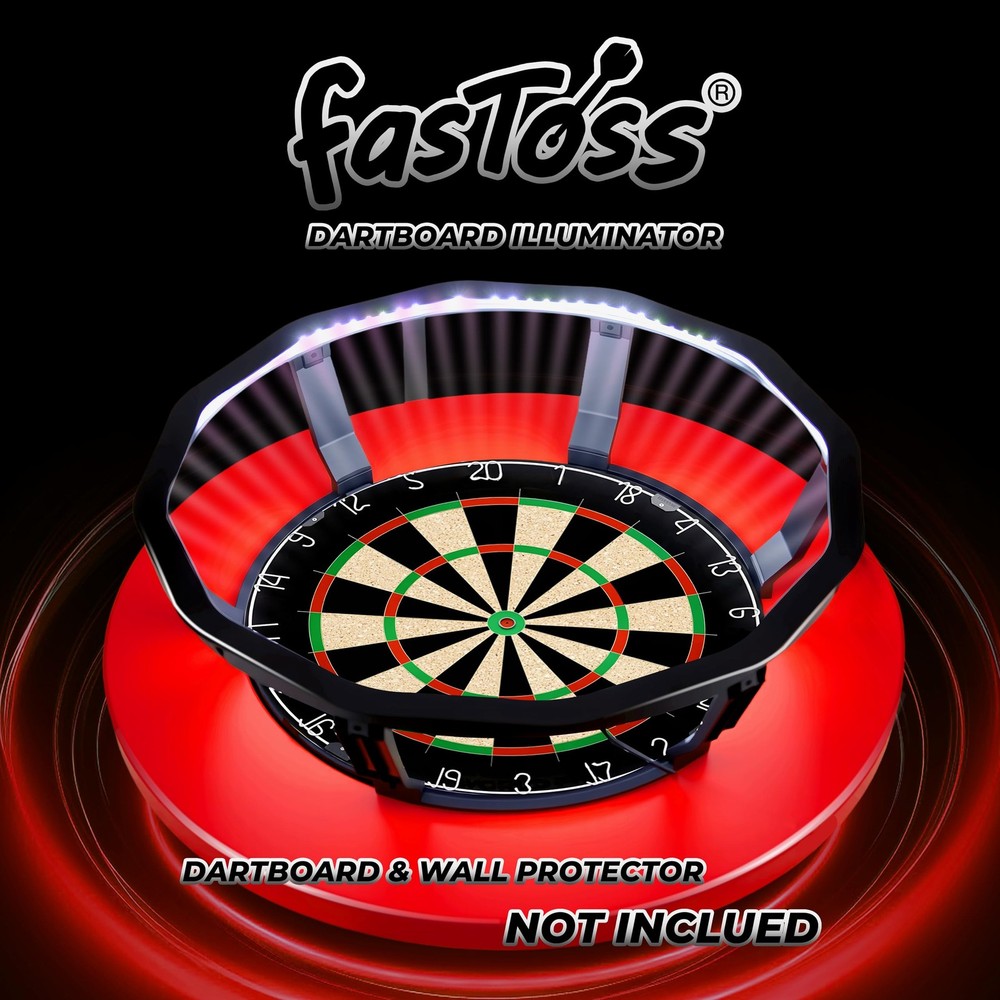 Pro Dartboard Lighting System - 360° Shadow-Free Dartboard LED Ring Light, No...