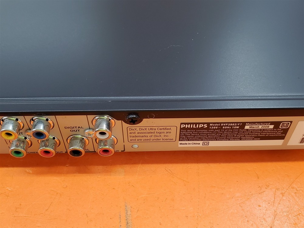 ⭐️⭐️⭐️⭐️⭐️ Philips DVP3982/F7 DVD Player **No Remote**