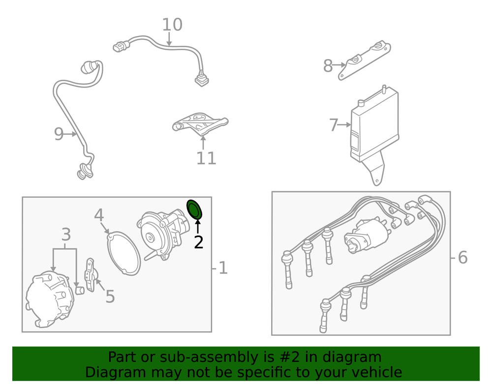 Genuine Mitsubishi Distributor O-Ring MD619990