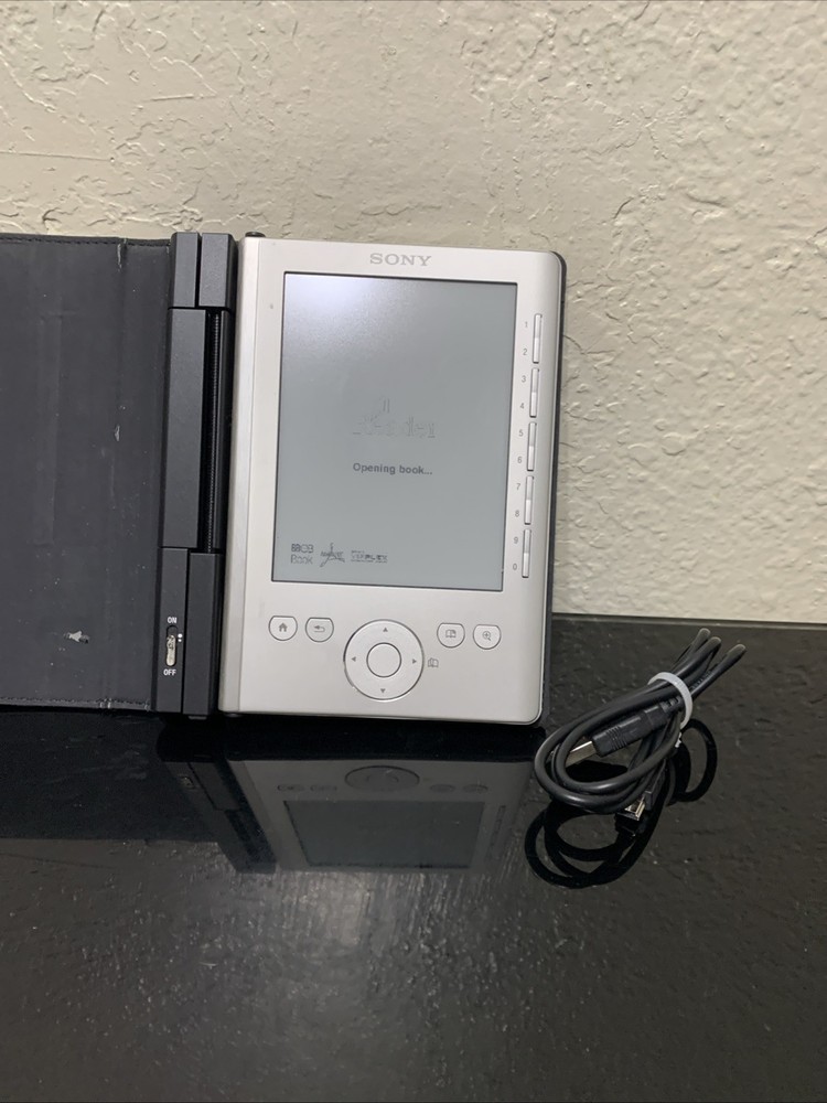 Sony PRS-300 eReaders Silver w/ Case No Charger