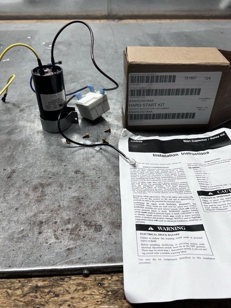 Carrier KSAHS2501AAA HARD START KIT -FREE SHIPPING-