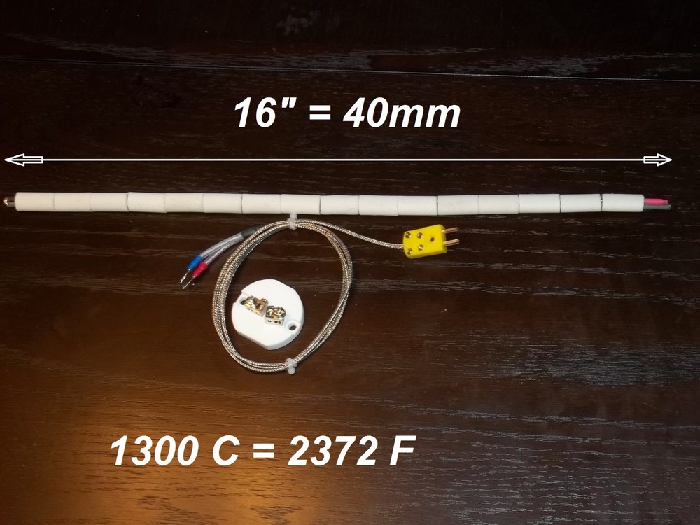 High Temperature K Thermocouple Ceramic Temperature Sensor Probe Pottery Glass