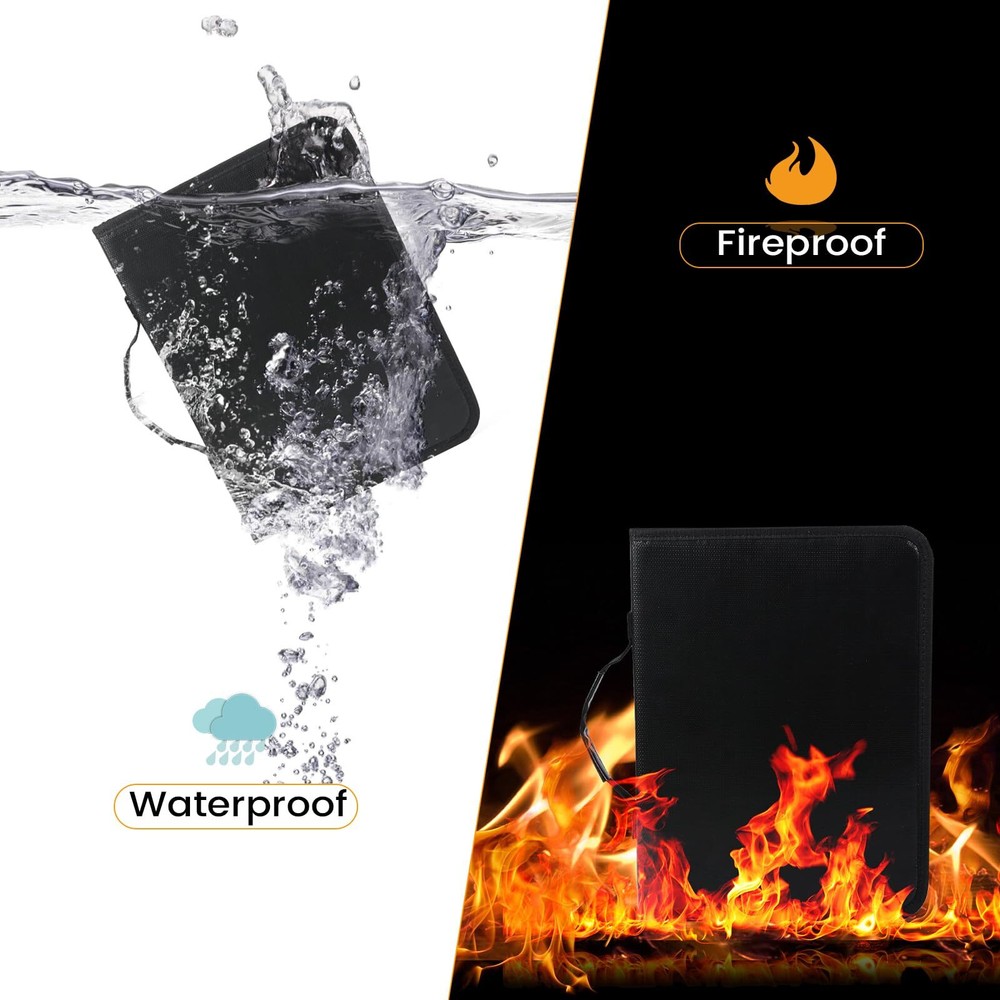 Zippered Key Case Organizer with 54 Hooks Waterproof & Fireproof