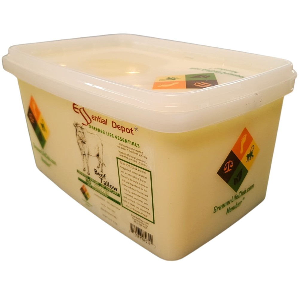 Beef Tallow - 7 lb - PP container - GRASS FED - Not Hydrogenated - Keto Friendly