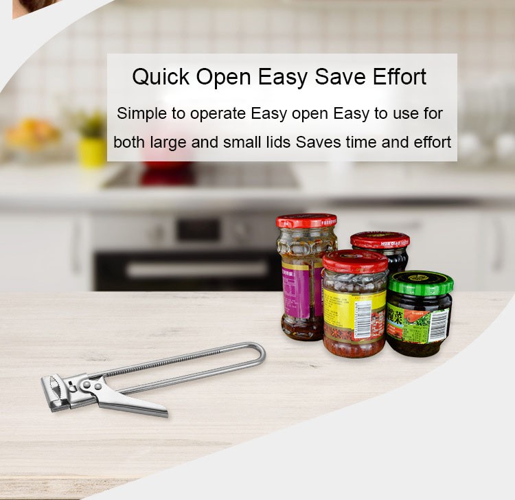 2Pack Stainless Steel Can Opener Multifunctional Adjustable Jar Lid Gripper Tool