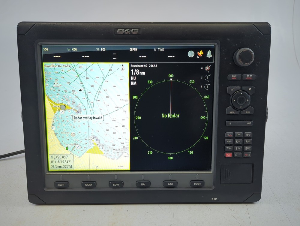 B&G Zeus Z12 Color 12" FishFinder Radar GPS Chartplotter Multifunction Display