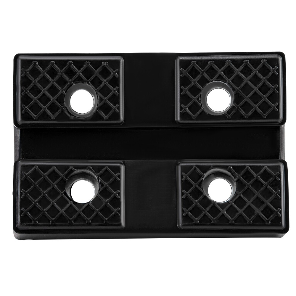 4Pcs 4-Hole Lift Pad Rubber Mat Rubber Rectangular Arm Lifter Rubber Pad Black