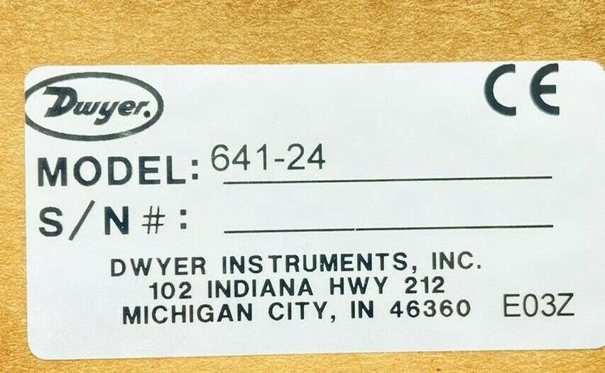 NEW DWYER 641-24 VELOCITY TRANSMITER