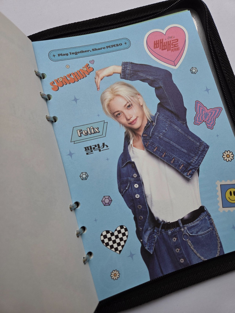 Stray Kids x Pepero Official Diary 6-Ring Binder