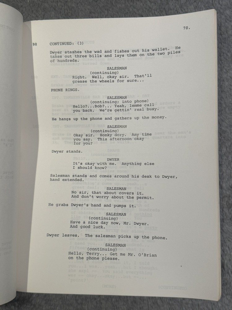 1979 "OIL" by Larry Hankin SCRIPT SCREENPLAY