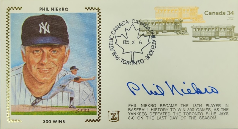 Phil Niekro Signed Envelope [300 Wins]