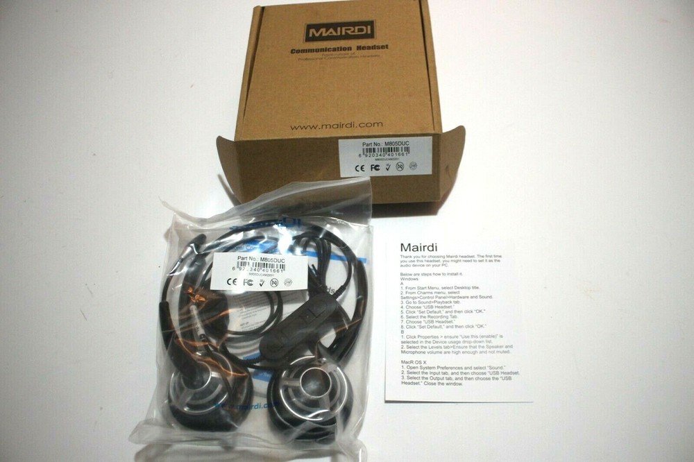 MAIRDI COMMUNICATION HEADSET FRONT-RUNNER M805DUC