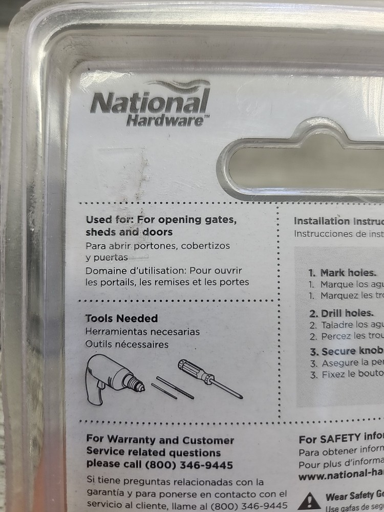 National Hardware Decorative Knob in Black 2Pack [132]