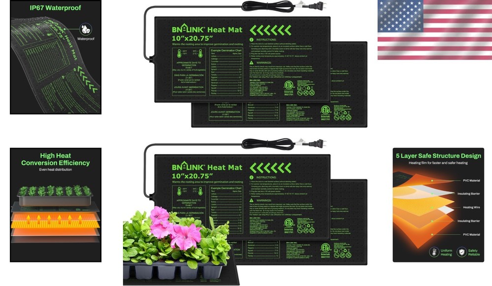Reliable Plant Warming Pad 10x20.75" 4 Pack Listed