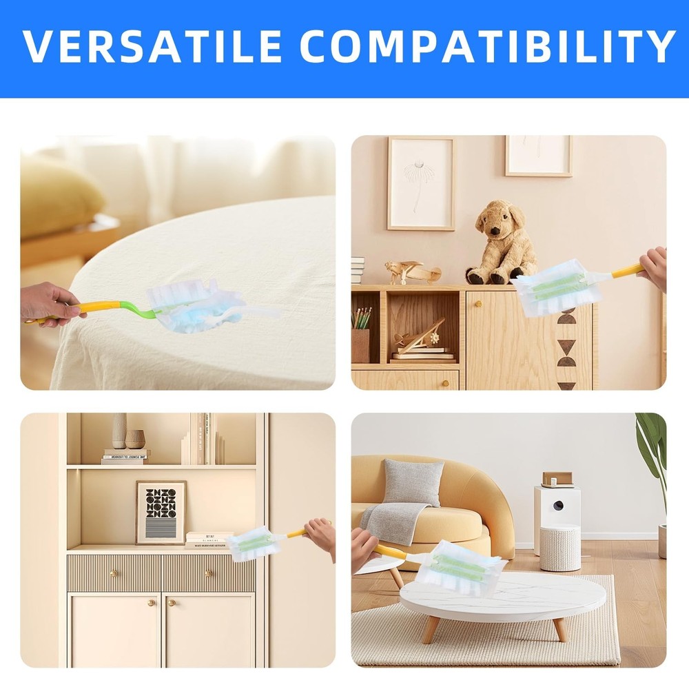 Duster Handle Compatible with Swiffer Duster,Replacement Extendable Dusters M...